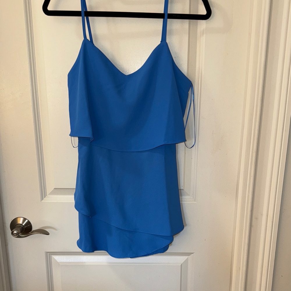 Elegant Blue Layered Dress